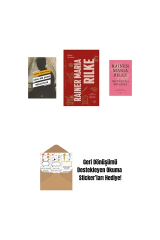 Genç Bir Şaire Mektuplar + Bütün Öyküleri - Rainer Maria Rilke Ciltli + Hiç Uğruna Bir Nefes + Okuma Sticker'ları