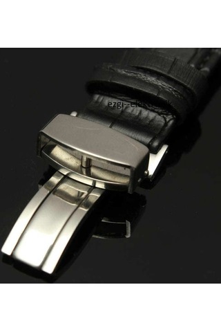 Bizon Deri Saat Kayışı 20Mm Spor Siyah Klipsli Saat Kordonu 305760033