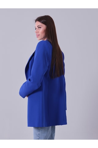 Feminist Saks Zebra Astar Detaylı Krep Blazer Ceket 01051201
