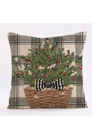 Shineyee Noel Baskılı Yorgan Kılıfı, Kuzgun Geyik Desenli, Ev Araba Koltuk Yastığı, Pamuklu 45x45 Cm, Tek Kılıf, Ct196-3, Noel Dekorasyonu, Toplu Satış Diğer