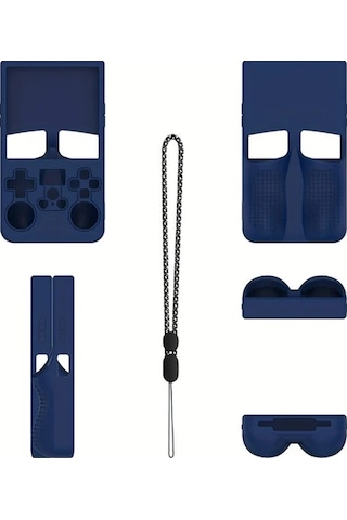 Elmpaly R36 Max Açık Kaynak Taşınabilir El Konsolu İçin Mavi Silikon Koruyucu Kılıf Toz Geçirmez Çizilmeye Dayanıklı