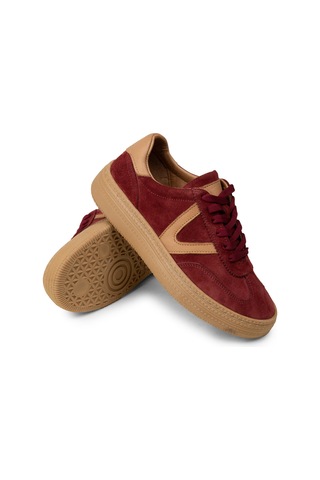 Deery Kadın Bordo Hakiki Süet Sneaker Ayakkabı - N0170zbrdc01