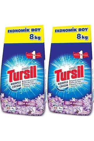 Tursil Matik  Leylak Bahçesi Toz Çamaşır Deterjanı 53 Yıkama 2 x 8 KG