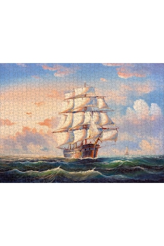 Nova Puzzle 1000 Parça Dalgalı Sularda Yelken Açmak - Yung Chao C