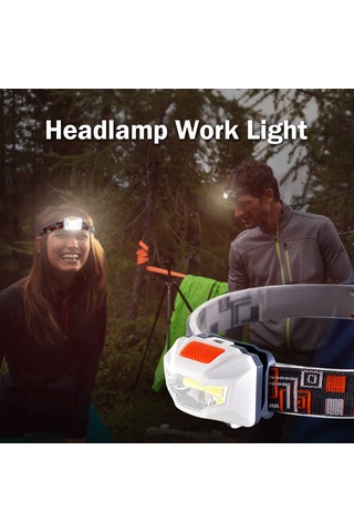 Ranyeek Kafa Feneri K04: Cob 120lm Beyaz Işık, 3 Mod Yüksek/düşük/stroboskop , Ipx4 Su Geçirmez, Ayarlanabilir Aydınlatma 3xaaa Pil Dahil Değil Siyah