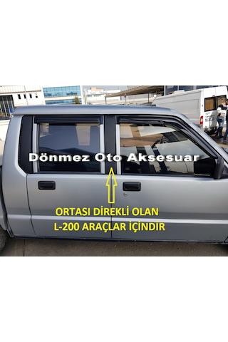 Mitsubishi L200 Mügen Cam Rüzgarlığı Direkli 1993-1999 Arası 4 Lü N11.30922