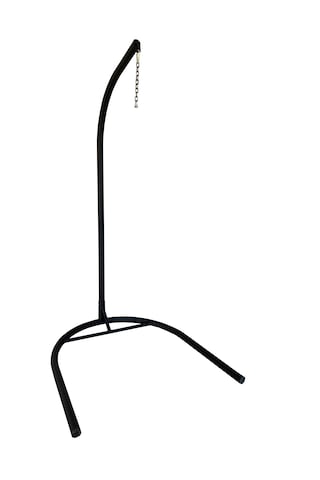 Salıncak Askı Demiri Bahçe Rattan Örgü Armut Salıncak Demiri + Askı Zincir Siyah