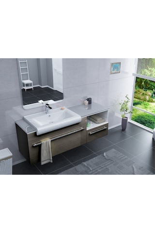 Cerastyle Turkuaz Side Tezgah Üstü Lavabo 65 CM