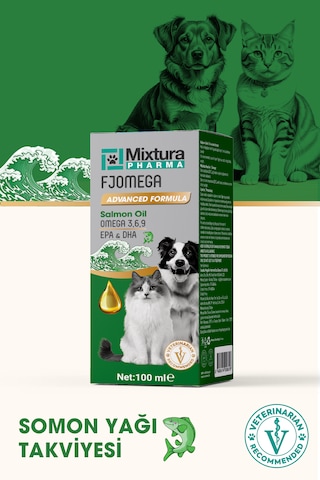 Mixtura Pharma Fjomega Kedi Ve Köpek Somon Yağı