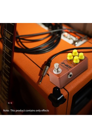 Ruicoo Elektro Gitar Efekt Pedalı, Ön Aşama Tek Blok, Gerçek Bypass Anahtarı, Dönme Kontrolleri, Çinko Alaşımlı Kasa, Turuncu