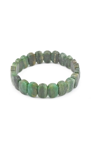 Murty99 Oval Kesim Hakiki Mikaşist Taşı Bileklik Yeşil