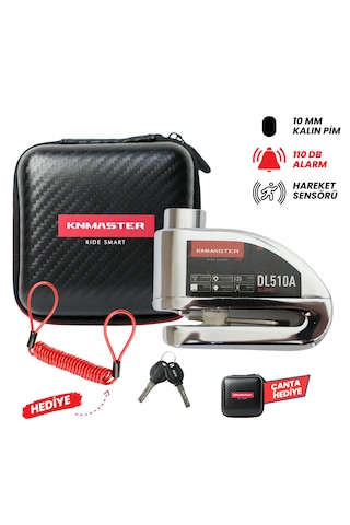 Knmaster Dl510a 10 Mm Alarmlı Disk Kilidi