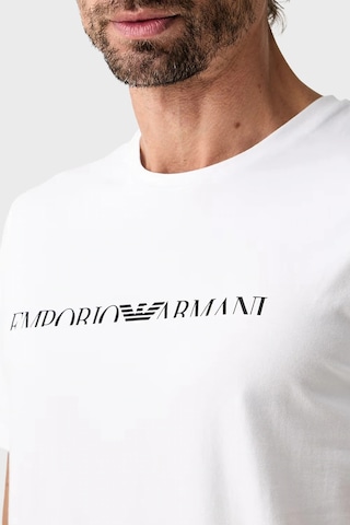 Emporio Armani Logolu Pamuklu Regular Fit Bisiklet Yaka T Shirt Erkek T Shirt Em000377 Af25030 U0002 Beyaz