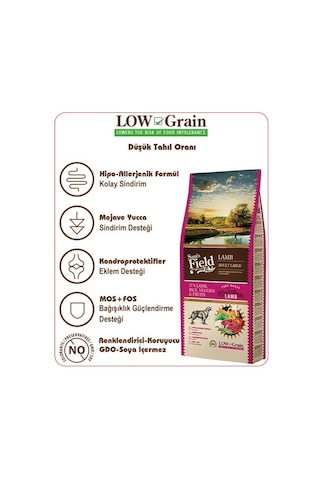 Sam's Field Hypo Allergenic Kuzu Etli Düşük Tahıllı Büyük Irk Yetişkin Köpek Maması 2500 G