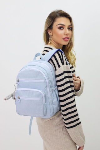 Sevimli Peluş Figürlü Günlük Kadın Sırt Çantası Şık, Kullanışlı, Okula Ve Seyahate Uygun Buz Mavisi