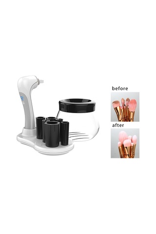 Sones Elektrikli Fırça Makyaj Fırçası Temizleme Makinesi Otomatik Kurutucu Usb Şarj Edilebilir Makyaj Fırçası Temizleyici Beyaz