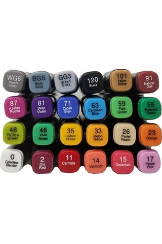 Marker 12'li Set Çantalı Taşınabilir Marker Seti 12 Renk Çift Taraflı Marker Kalem Seti Çok Renkli