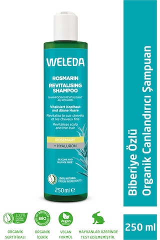 Weleda Biberiye Özlü Organik Canlandırıcı Saç Bakım Şampuanı 250ml
