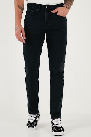 Buratti Pamuklu Comfort Fit Normal Bel Düz Paça Jeans Erkek Kot Pantolon 412C05Texas Koyu Lacivert