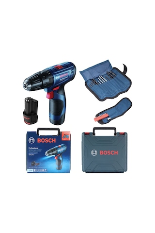 Bosch Professional GSB 120-Li 2x2Ah Çift Akülü Darbeli Delme Vidalama + 23 Parça Set - 06019G8102