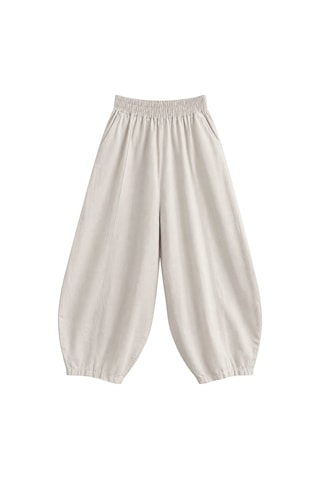 Vadon 1035 Kadın %100 Pamuk Gabardin Balon Paça Lastikli Bel Pantolon Taş