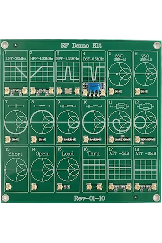 Rf Demo Kit Smith Chart Pcb Rf Devre Filtre Test Eğitim Analiz Kartı Swr Empedans Uyumu Attenuator