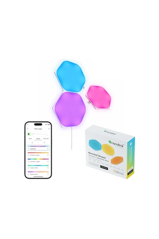Nanoleaf Altıgen Akıllı Rgbw Duvar Paneli Genişletme Paketi App Kontrollü, 3 Parça, Beyaz, Google Ho RGB