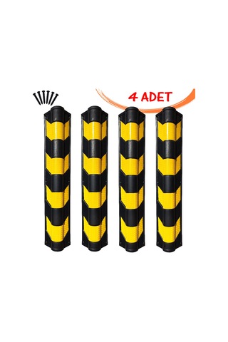 Kolon Koruma Kauçuk Oval Kauçuk Otopark Kolon Köşe Koruyucu 4 Adet