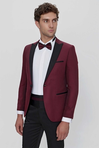Morven Erkek Koyu Bordo Bolonya Ceremonia Damatlık Smokin 21mc055004752 Koyu Bordo