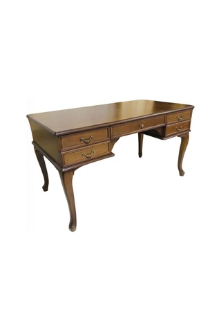 Throne Fransız Still Çekmeceli Ahşap Çalışma Masası 75x160 Ceviz