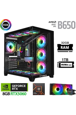 Xaser Lexus X610 R5-8400F 32 GB 1 TB M.2 NVMe SSD 8 GB RTX5060 Free Dos Masaüstü Oyuncu Bilgisayarı