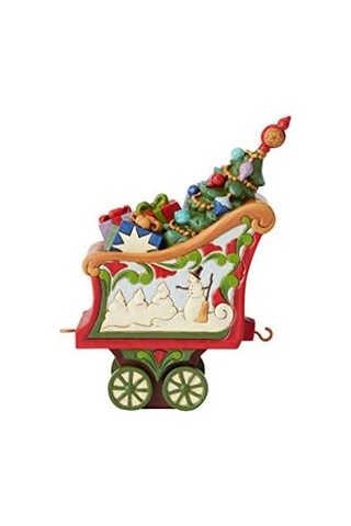 Enesco Jim Shore Heartwood Creek Noel Tren Kömür Araba Figürü, 13,7 Cm Yükseklik, Çok Renkli