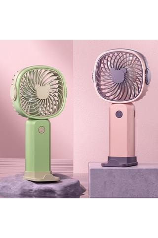 Pembe Mor Tabanlı El Tipi Fan, Pilsiz Dnubjg Renkli
