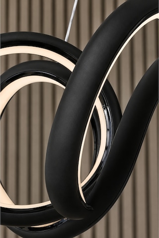 Spiral Model Siyah Metal Salon Mutfak Oturma Yatak Odası Modern Led Sarkıt Avize