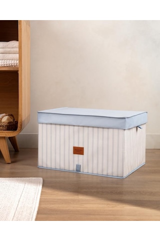 Madame Coco Nuage Kapaklı Düzenleyici Kutu Açık Mavi - Beyaz