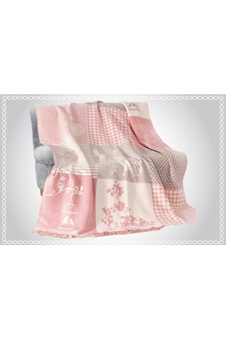 Aksu Çift Kişilik Pamuklu Battaniye Rene