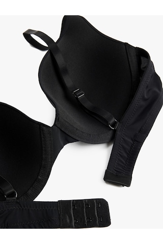 Koton Rahat Kalıp Desteksiz Balenli Sütyen Siyah 6wlk10009mk Siyah