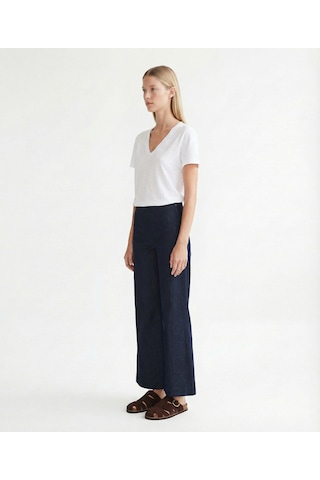 Yargıcı Wide Leg Yüksek Bel Pantolon 26ykpn3085x 516 Lacivert