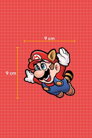9 X 9 Cm Uçan Mario Sticker Süper Mario Motor Araba Kask Laptop Sticker