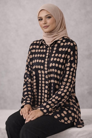 MODEL Kadın Giyim Aksesuar Kadın Gömlek Siyah - Kahverengi