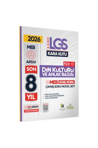 2026 LGS 8.Sınıf DİN KÜLTÜRÜ Karakutu MEB Çıkmış Soru Modülü Video/PDF Çözümlü Konu Konu Son 8 Yıl