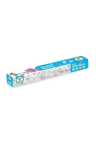 Carioca 4'lü Boyama Seti +lino Yapışkanlı Boyama Kağıdı 200x30 Cm Sea World