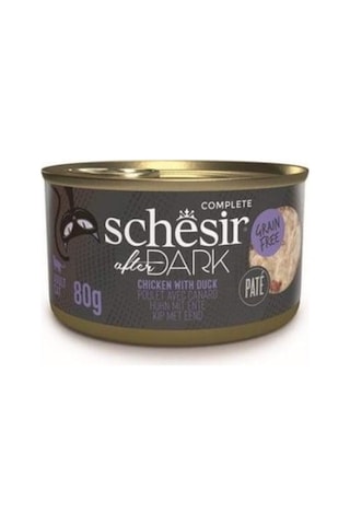 Schesir After Dark Sos İçinde Tavuk Etli Ve Ördek Etli Tahılsız Yetişkin Kedi Konservesi 80 Gr