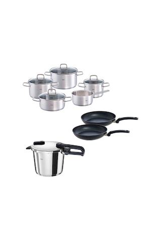 Fissler Vitaquick Edition 6 Litre Düdüklü Tencere + Viseo Tencere Ve Tava Seti Çok Renkli