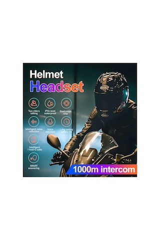 Yeni Model Y80-2x Motosiklet İntercom 2 Kişilik Bağlantı Rgb Işıklı Bluetooth Kulaklık Seti Najmaddin