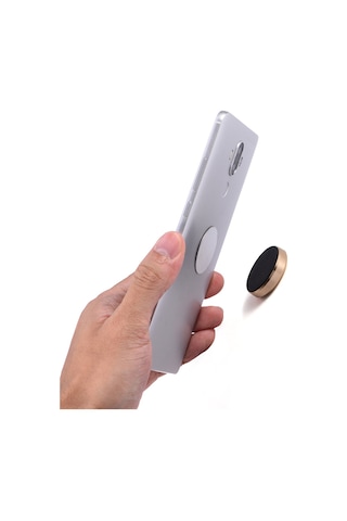 Moveevo Araç İçi Manyetik Telefon Tutucu - 360 Döner, Tek Elle Kullanım, Güçlü Tutma, Evrensel Uyum Altın Renk