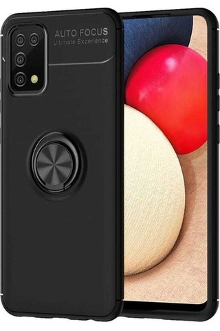 Samsung Uyumlu Galaxy A02s Kılıf Zore Ravel Silikon Kapak Siyah