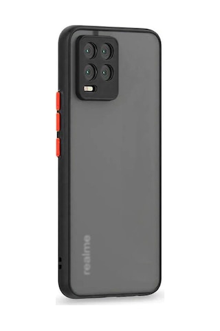 Microcase Realme 8 Pro London Serisi Sert Kılıf - Buzlu Siyah