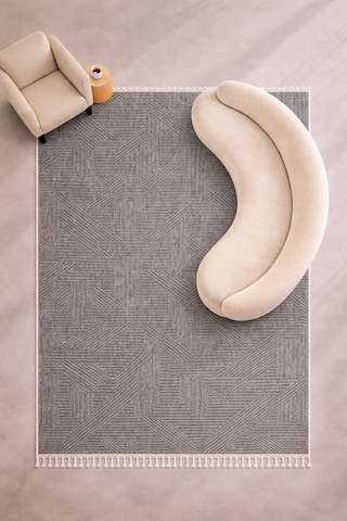 Yumuşak Bukleli Modern Toz Tutmaz Halı Salon Mutfak Çocuk Odası Halısı Gri