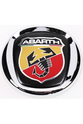 Abarth Logo Ön Panjur Arması Krom Çerçeveli 100mm
